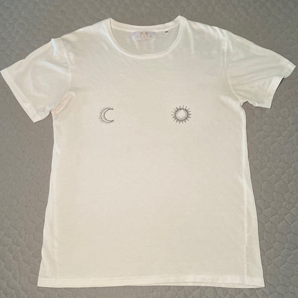 Teets Paris, moon phase tshirt, size M